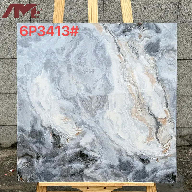 Wood-Look Polished Porcelain Floor Tile 600x600mm