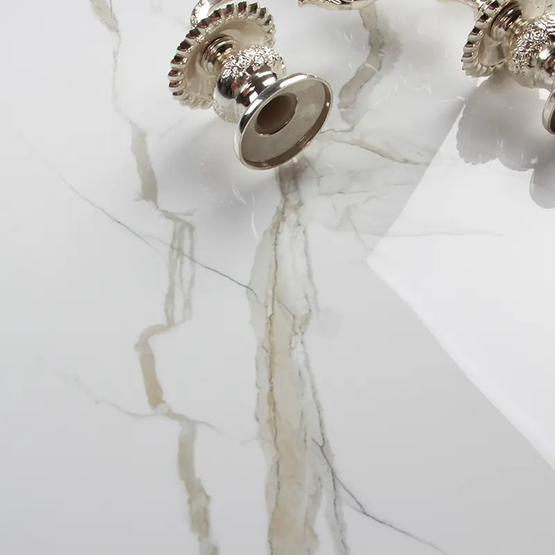 Marble-Look White Ceramic Wall And Floor Tile 600x600mm