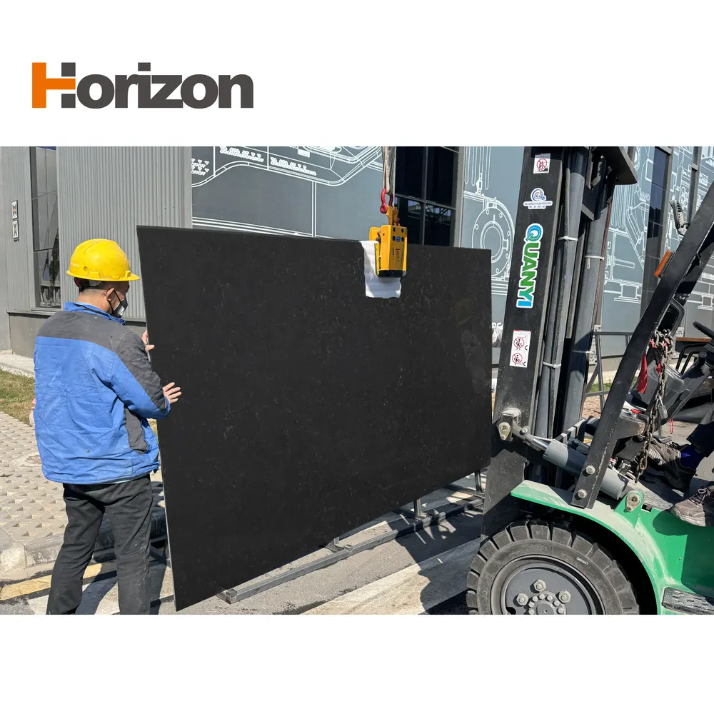 Black Engineered Quartz Slab For Wall Cladding
