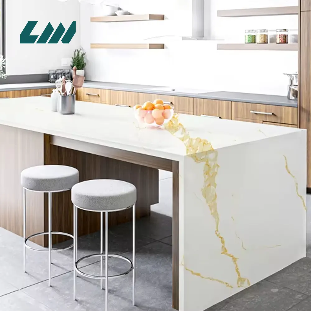 White Engineered Quartz Slab 3200x1600mm product sample