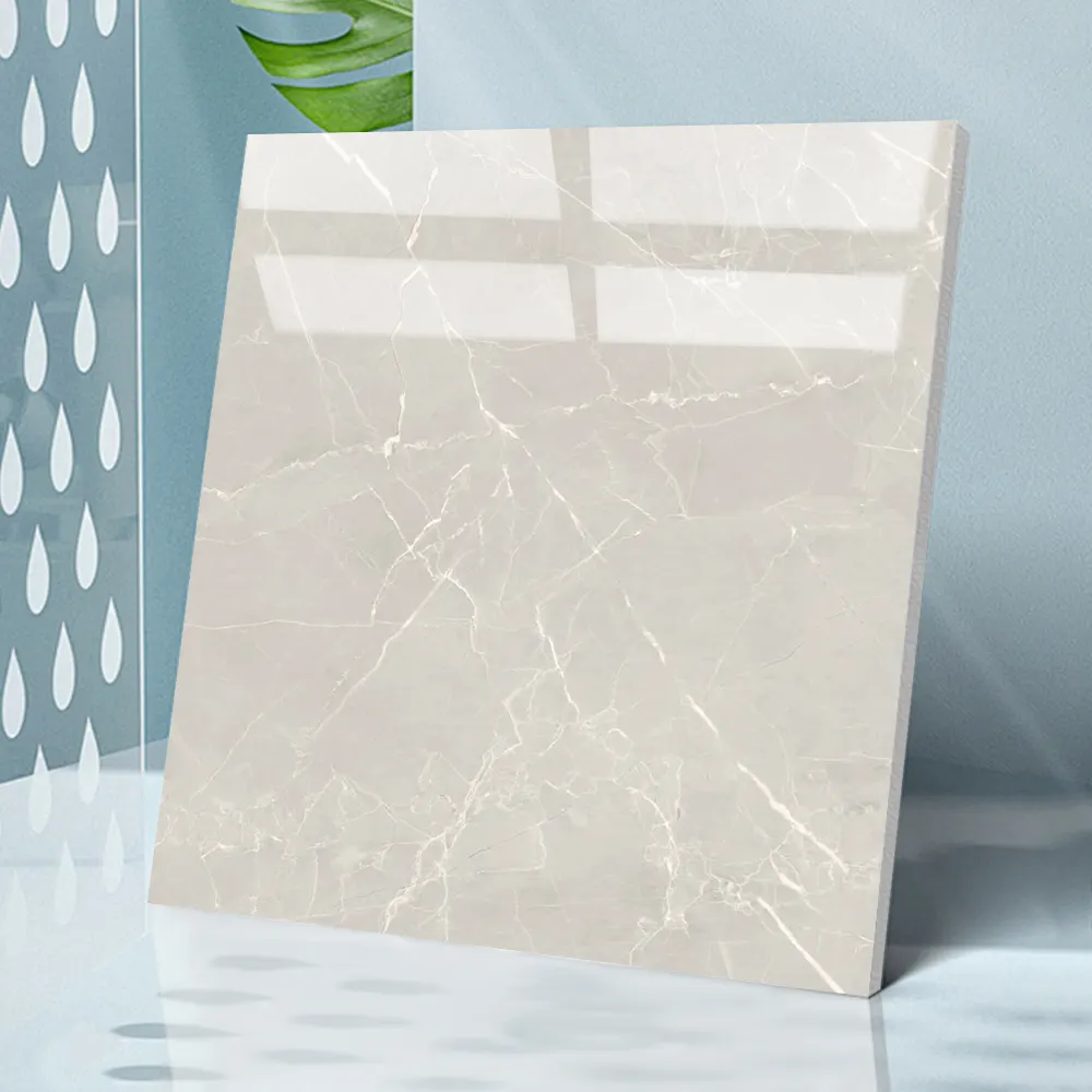 Stone-Look Polished Porcelain Floor Tile 600x600mm