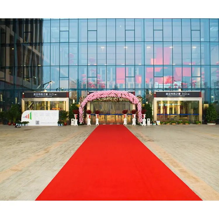 Nonwoven Needle-Punched Ribbed Polyester Exhibition And Event Carpet
