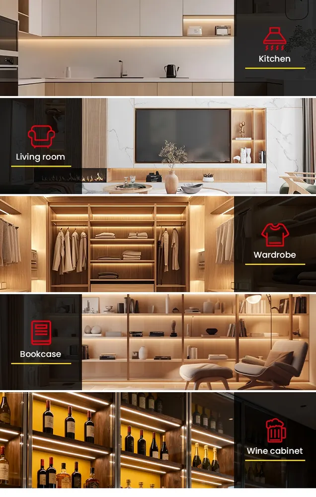 Surface-Mounted Aluminum LED Cabinet Light 7W 12V
