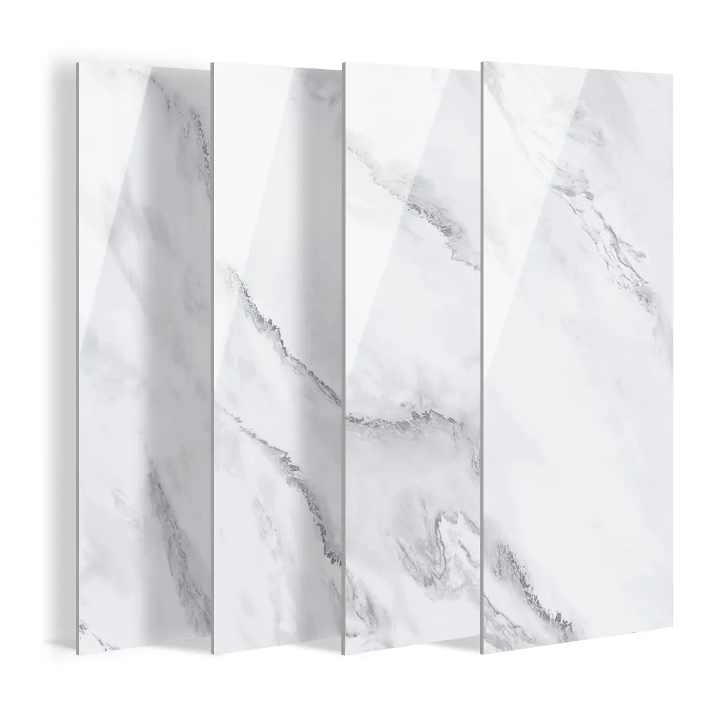 Marble-Look White Sintered Stone Slab 800x2600mm