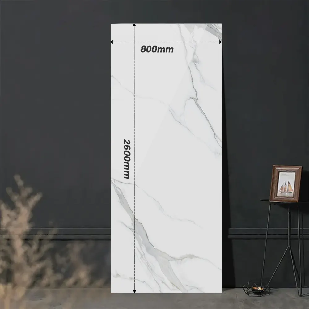 Marble-Look Sintered Stone Slab 800x2600mm