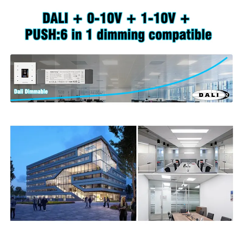 Slim Dimmable DALI Recessed LED Panel Light 60x60/600x600 40W