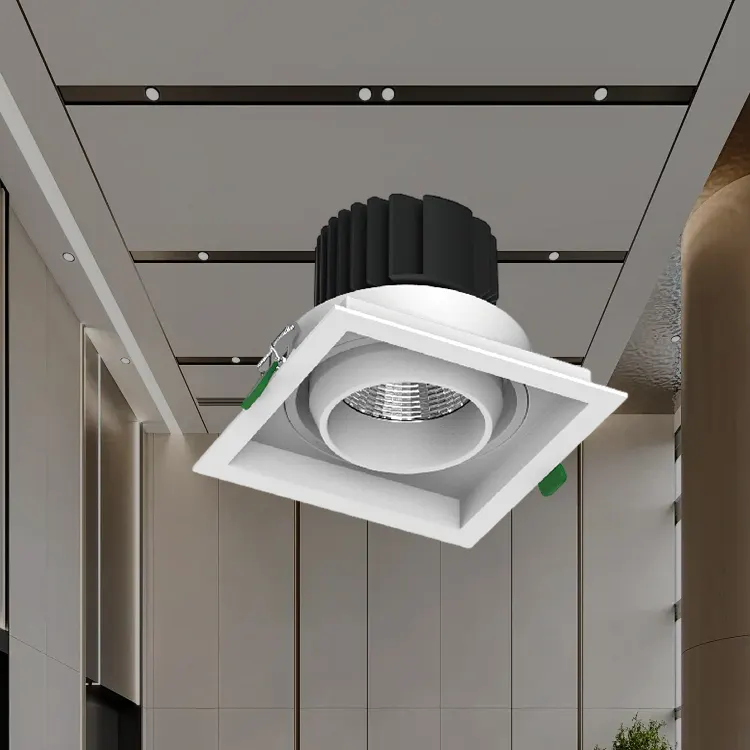 Adjustable Recessed Square LED Grille Spotlight