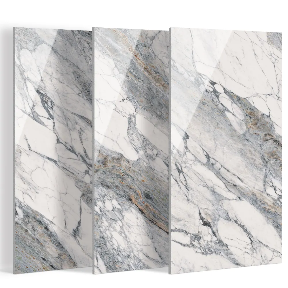 Marble-Look Polished Sintered Stone Slab 600x1200mm