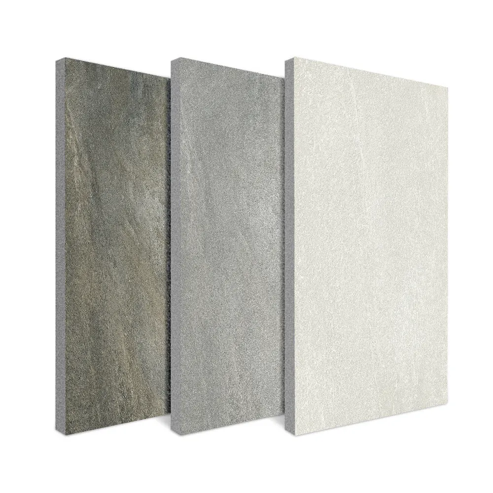 Non-Slip Stone-Look Porcelain Exterior Wall Tile 600x1200mm product sample