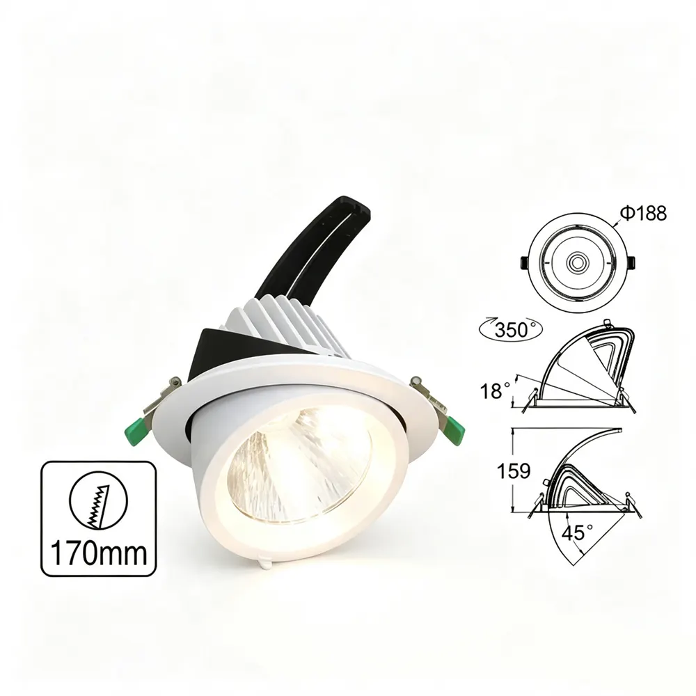 Adjustable Recessed Aluminum LED Downlight