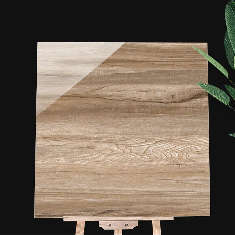 Wood-Look Polished Porcelain Floor Tile 600x600mm