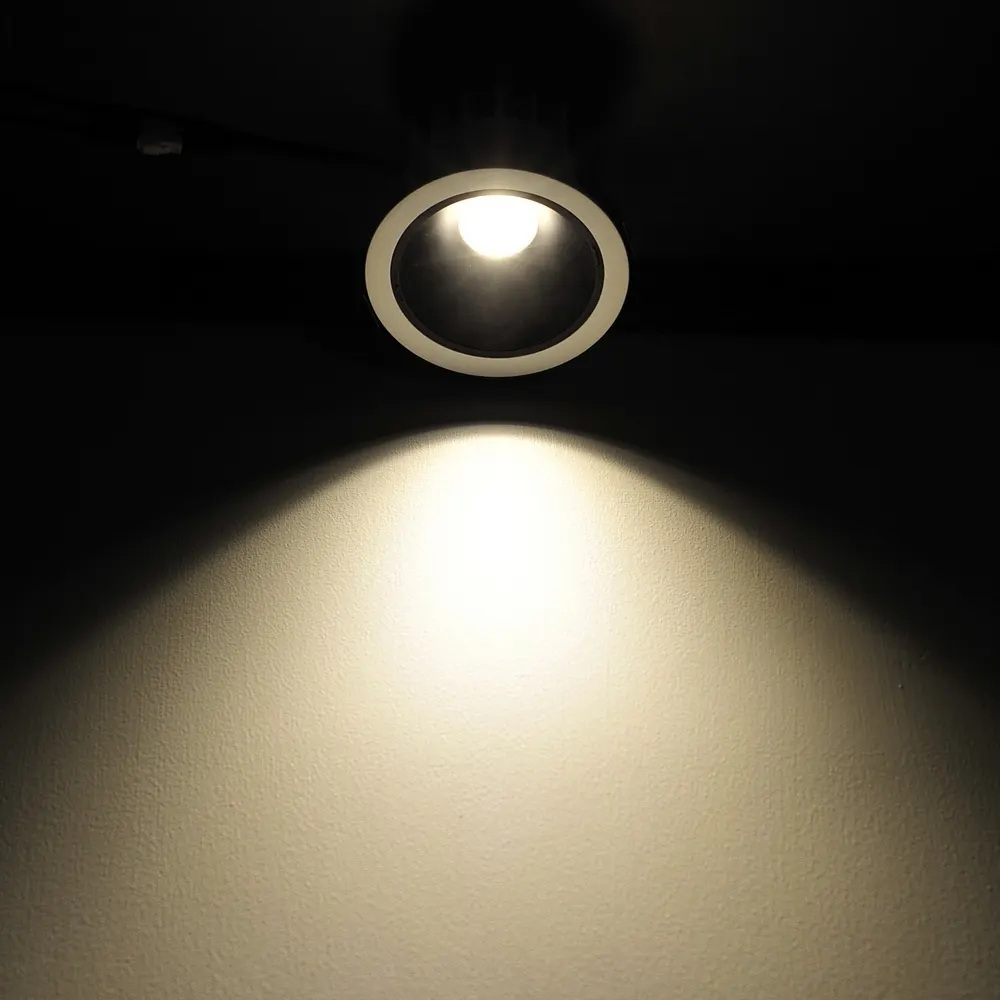 Anti-Glare Recessed Aluminum LED Downlight 10W IP65 3CCT Selectable