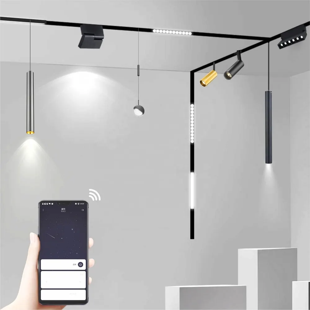Slim Surface-Mounted Aluminum Magnetic LED Track Spotlight 5-35W