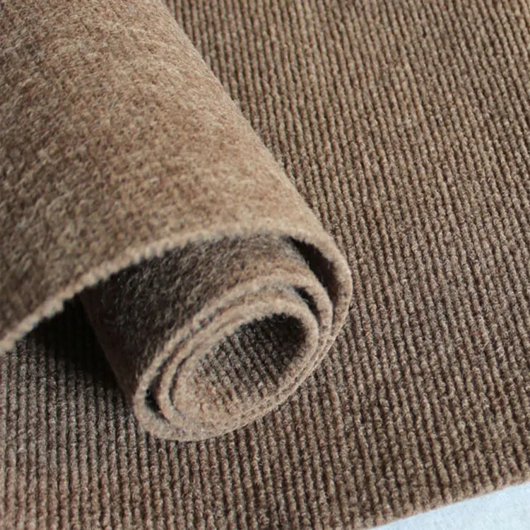 Ribbed Polyester Floor Carpet 2-6mm Thick