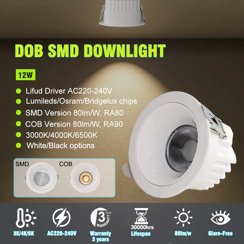 Recessed Aluminum LED Downlight 6in