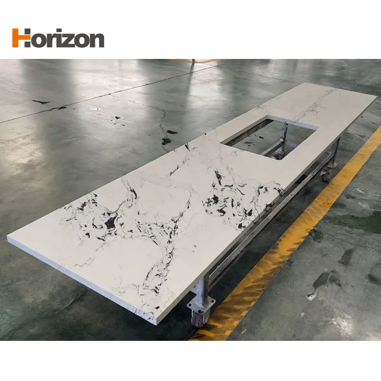 White Engineered Quartz Slab 3200x1600mm