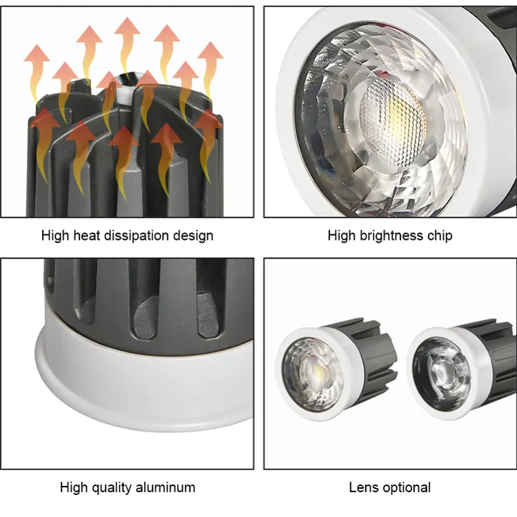 Recessed Round Aluminum LED Downlight 10/12W