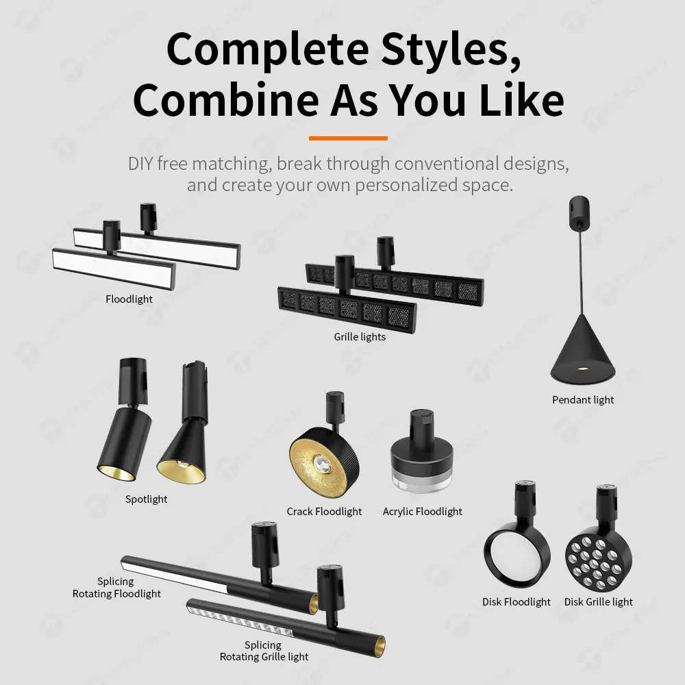 Adjustable Aluminum LED Track Spotlight 2-20W