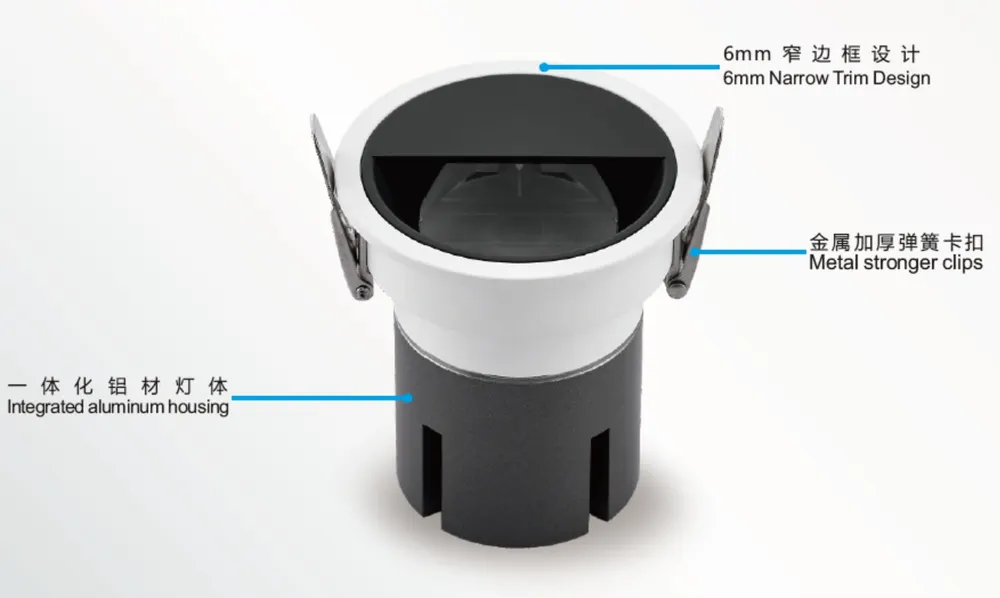 Recessed Aluminum LED Downlight 9-15W