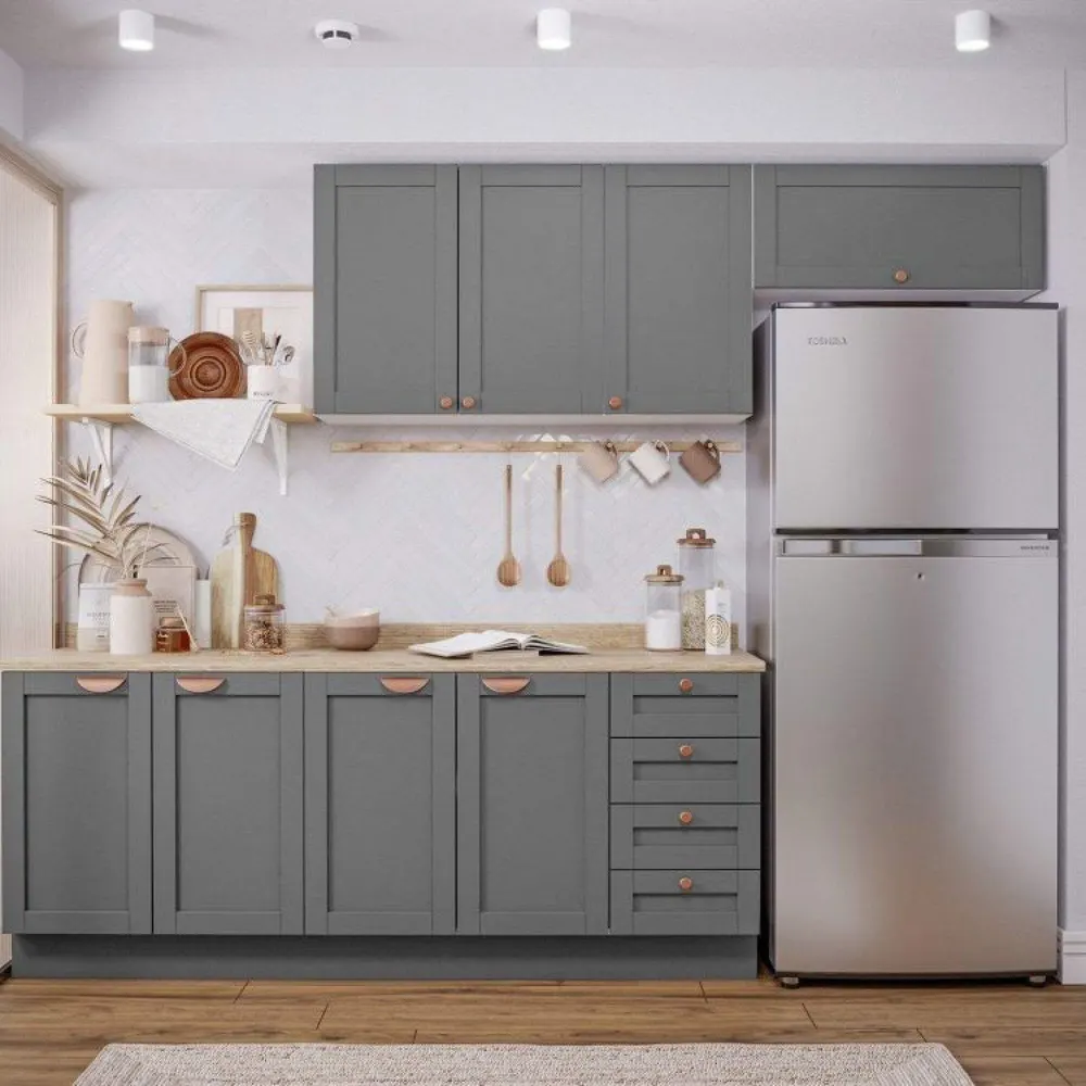 Modern Melamine Modular Kitchen Cabinet Set