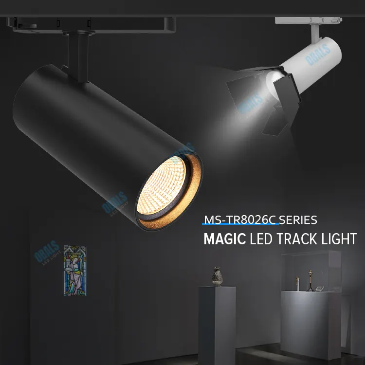 Adjustable Aluminum Magnetic LED Track Spotlight 20-40W 48V