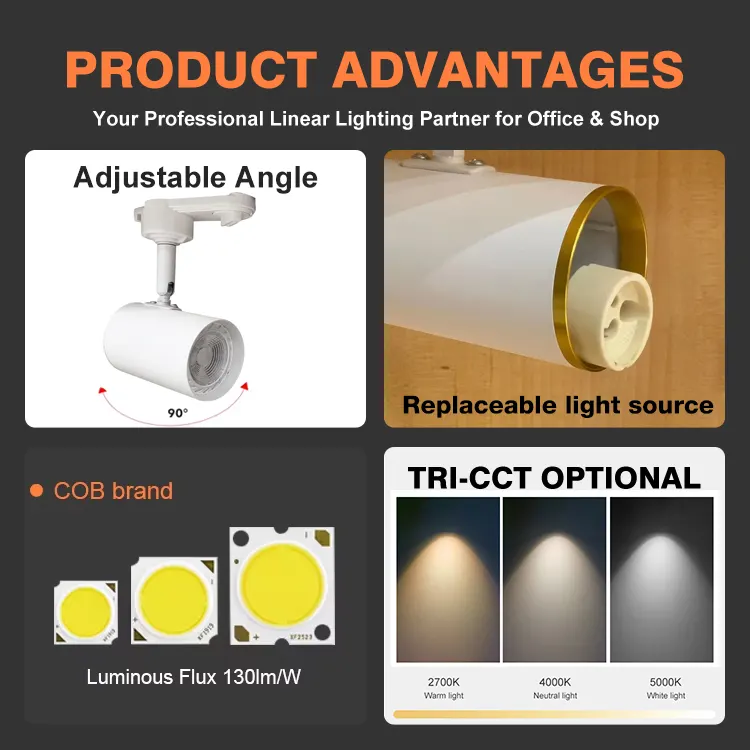Aluminum Track Spotlight Housing MR16/GU10