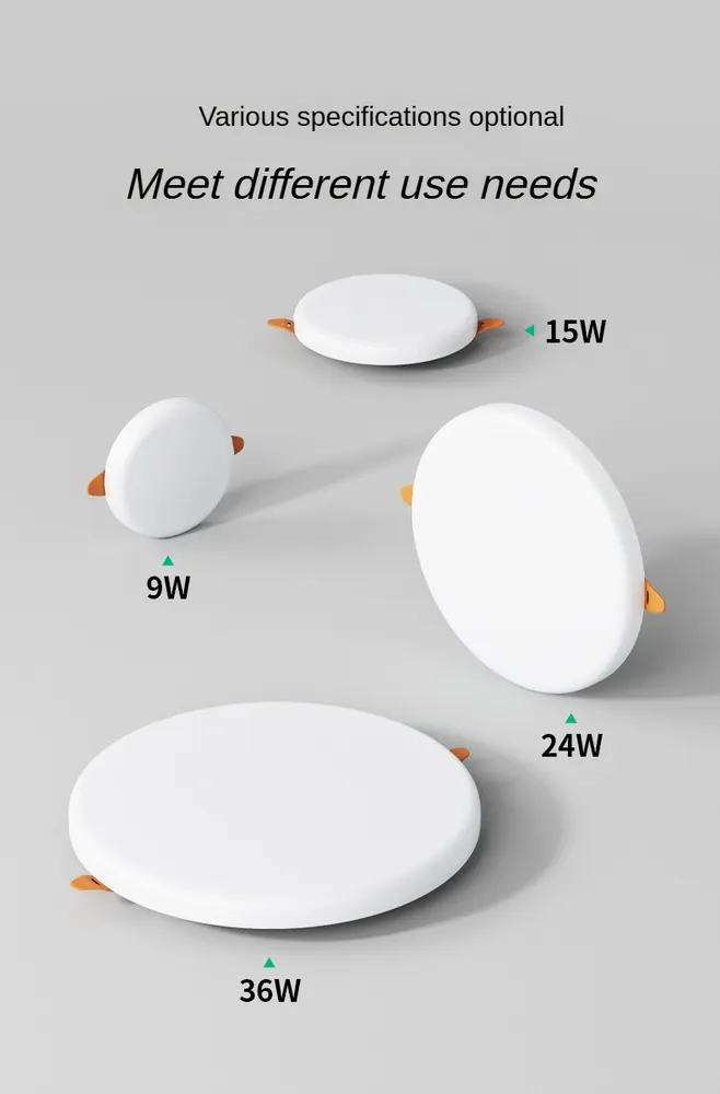 Trimless Surface-Mounted Round LED Downlight 9-36W