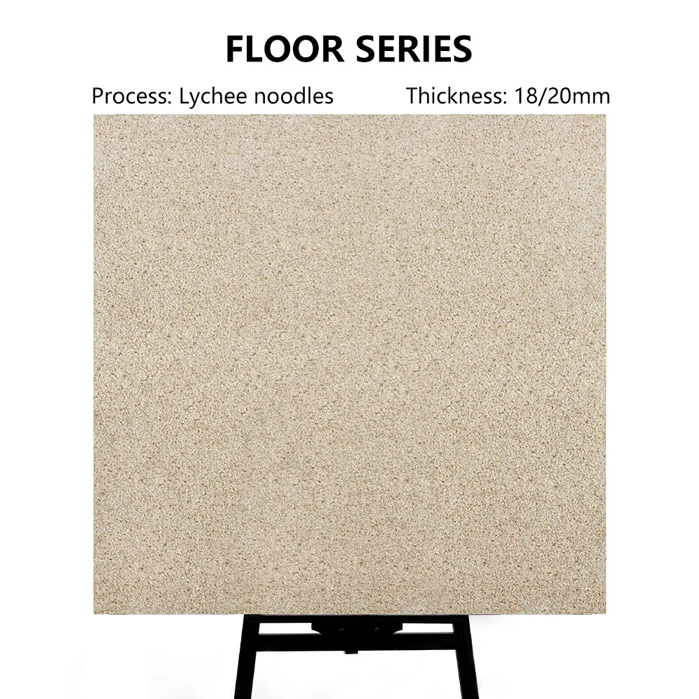 Non-Slip Stone-Look Porcelain Outdoor Tile 600x600x20mm