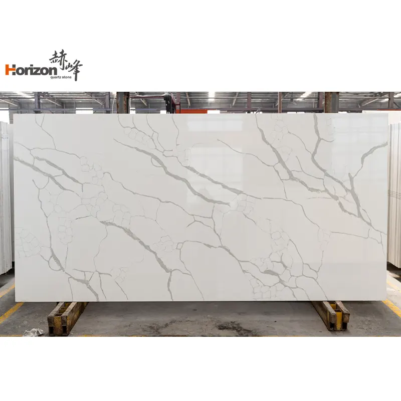 Calacatta White Engineered Quartz Slab 3200x1600mm