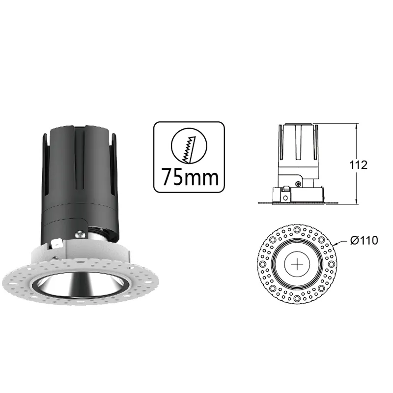 Anti-Glare Rotatable Recessed LED Downlight