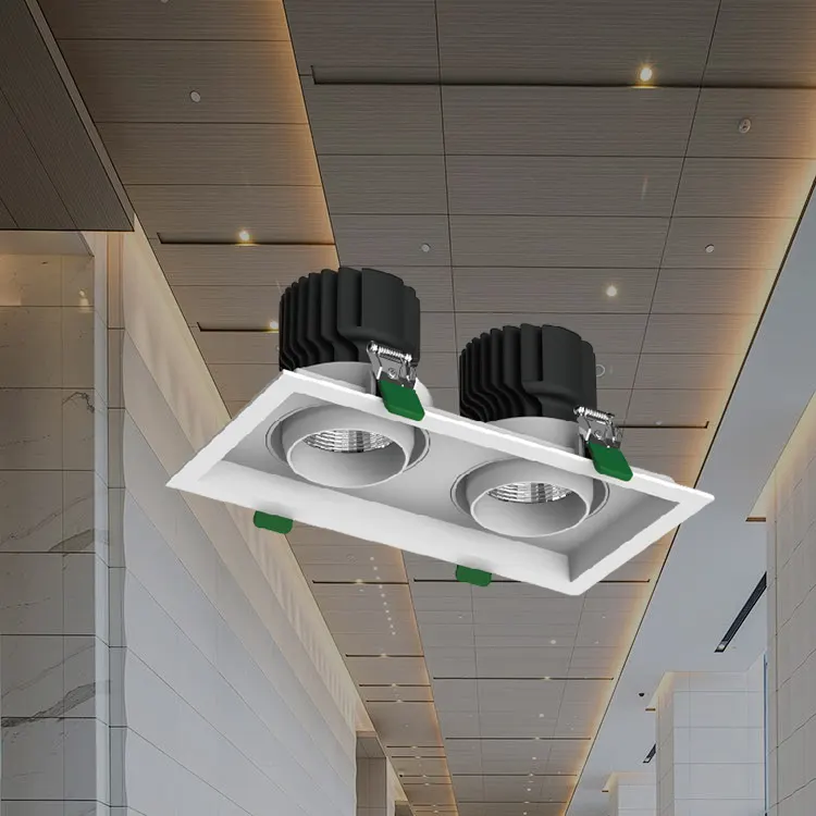 Adjustable Recessed Square LED Grille Spotlight 24-32W