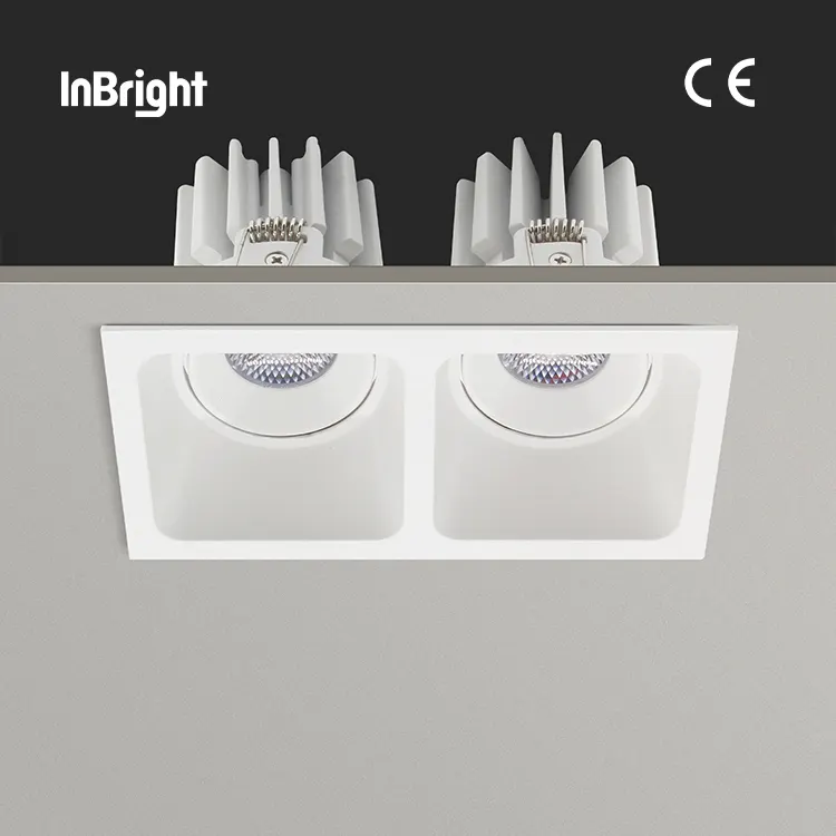 Adjustable Dimmable Recessed Square COB LED Downlight 8/15W