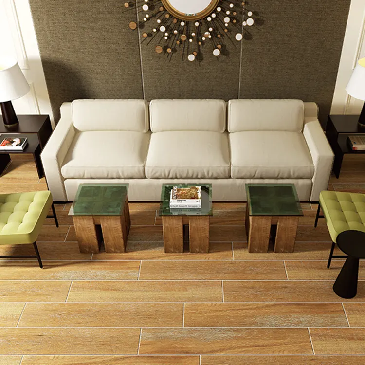 Wood-Look Polished Porcelain Floor Tile 150x900mm