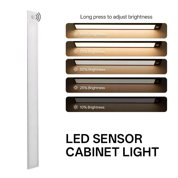 Rechargeable Dimmable Plastic LED Cabinet Light White 0.6-1.35W