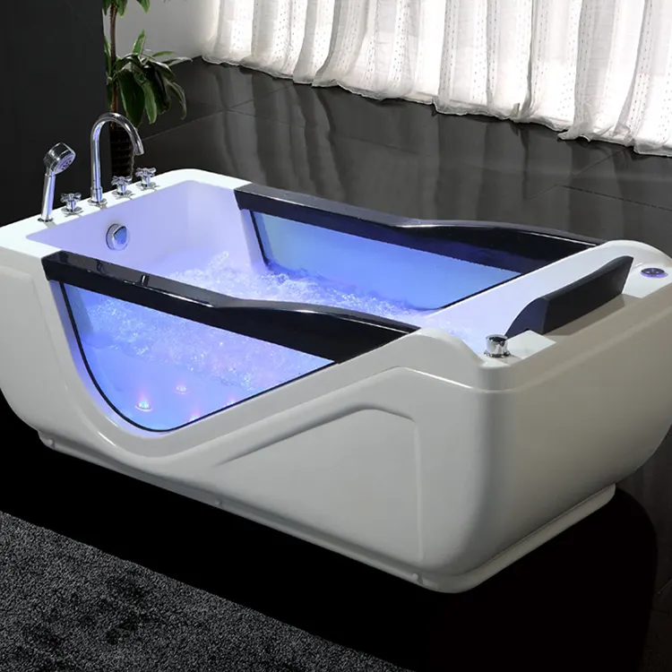 Acrylic Round Whirlpool Massage Bathtub 1.7m