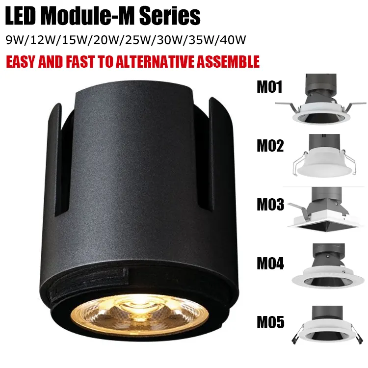 Adjustable Smart Dimmable Recessed LED Downlight 12-40W 2700K/6500K