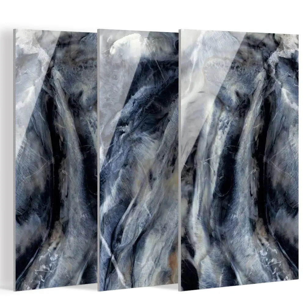 Non-Slip Marble-Look Glossy Porcelain Wall And Floor Tile 60x120cm