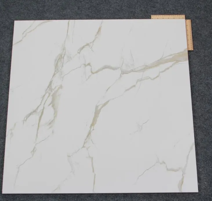 Marble-Look White Ceramic Wall And Floor Tile 600x600mm