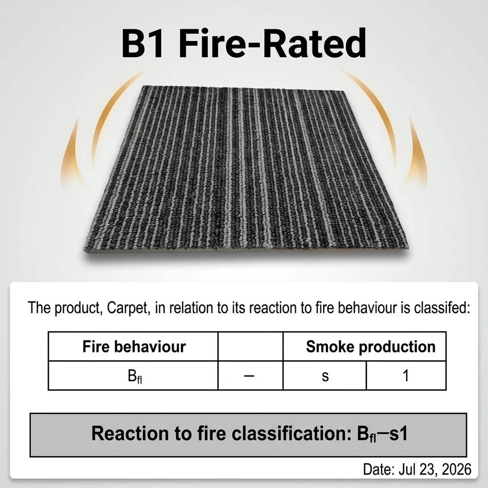 Magnetic-Backed Printed Carpet Tile 50x50cm