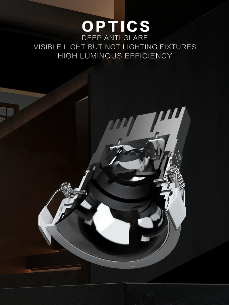 Adjustable Recessed Aluminum LED Downlight Black 20W IP65
