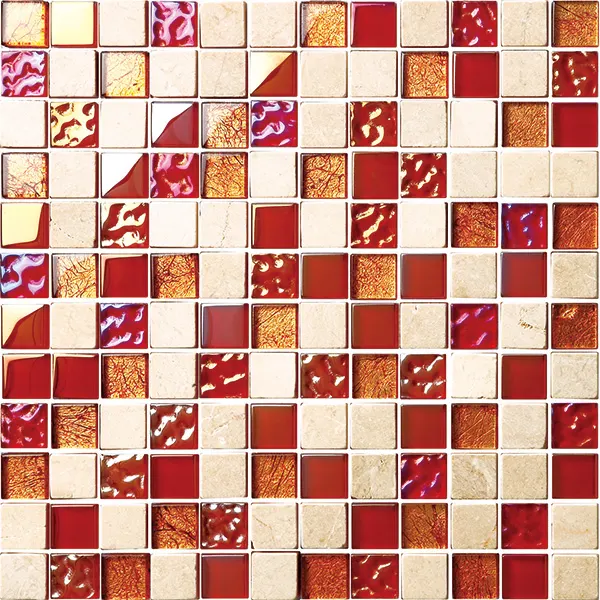 Green Glass Mosaic Tile For Interior Use