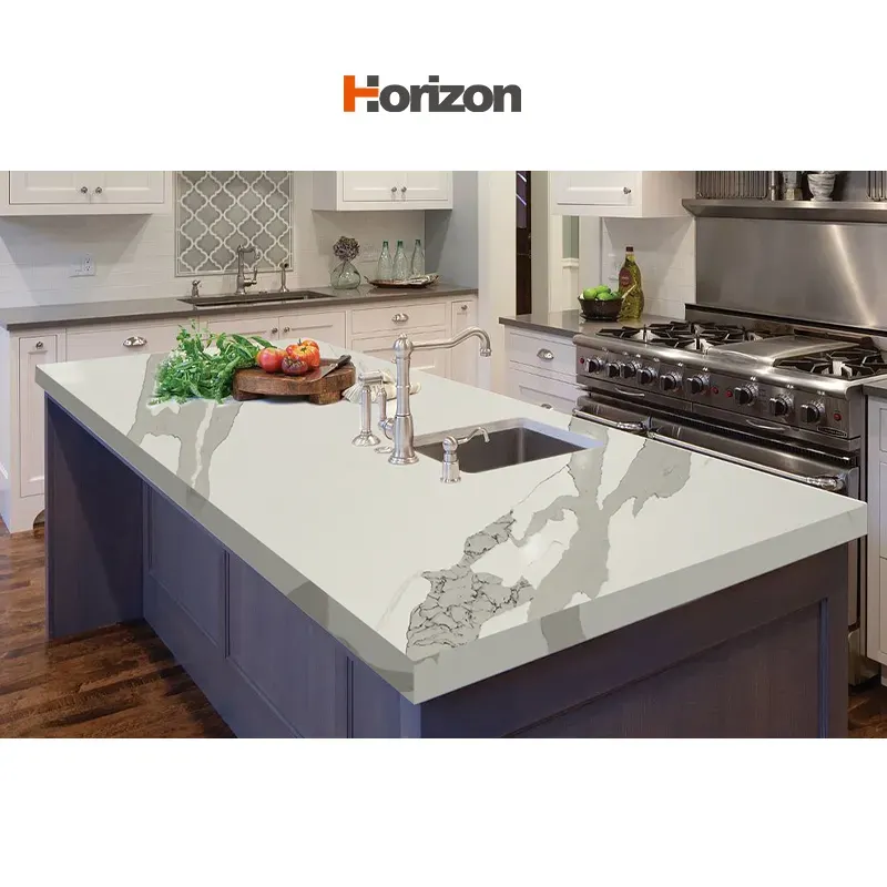 White Engineered Quartz Slab 3200x1600mm