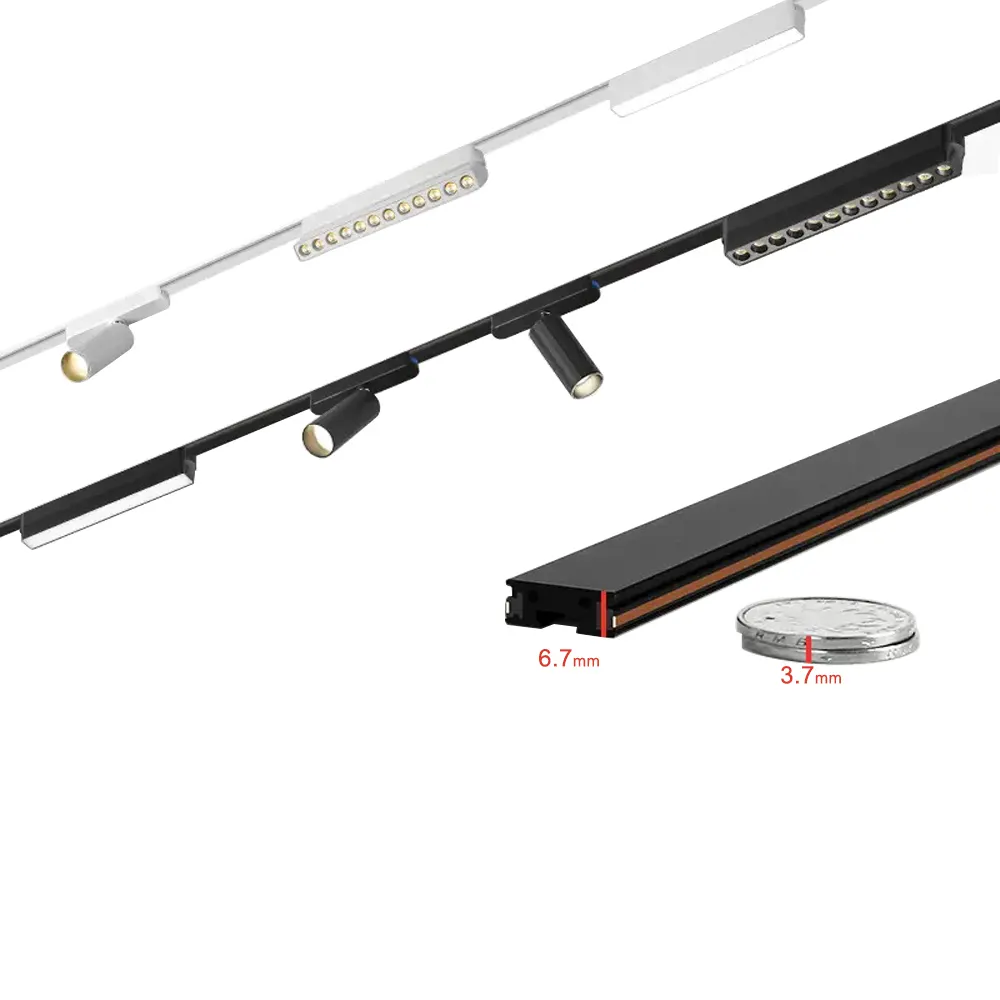 Adjustable Slim Aluminum Magnetic LED Track Spotlight 20W 24V/48V