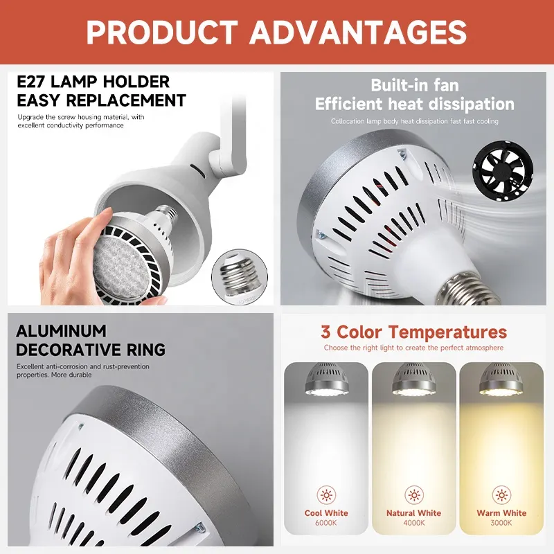 Aluminum PP LED PAR30 Bulb 25-60W