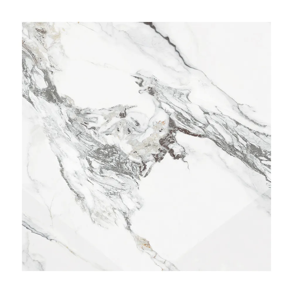 Marble-Look Polished Porcelain Floor Tile 600x600mm/60x60cm