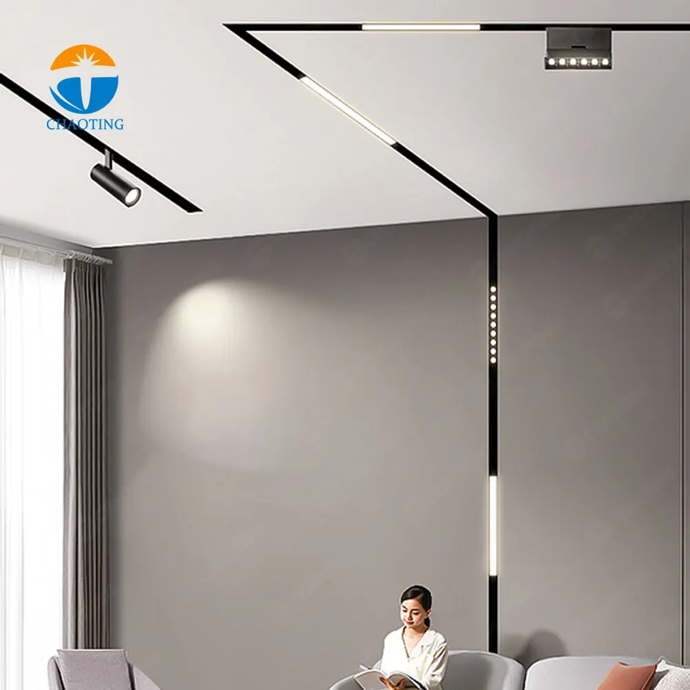 Aluminum Magnetic COB LED Track Spotlight 8-30W for 4-Wire Track