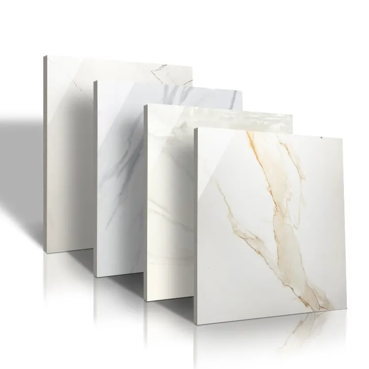 Carrara White Porcelain Floor Tile 600x600mm product sample