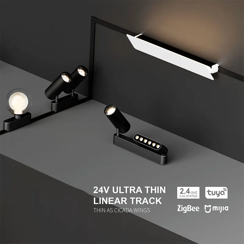 Tuya WiFi Dimmable Recessed/Surface-Mounted Magnetic LED Track Spotlight 24V 2700-6500K