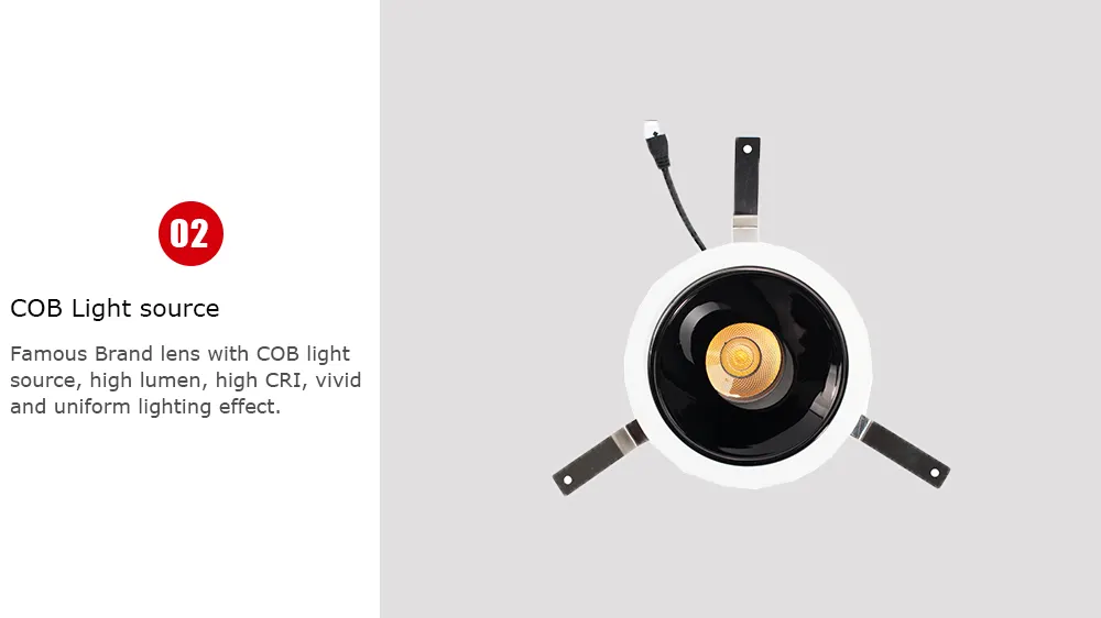 Anti-Glare Adjustable Recessed LED Downlight 9-40W