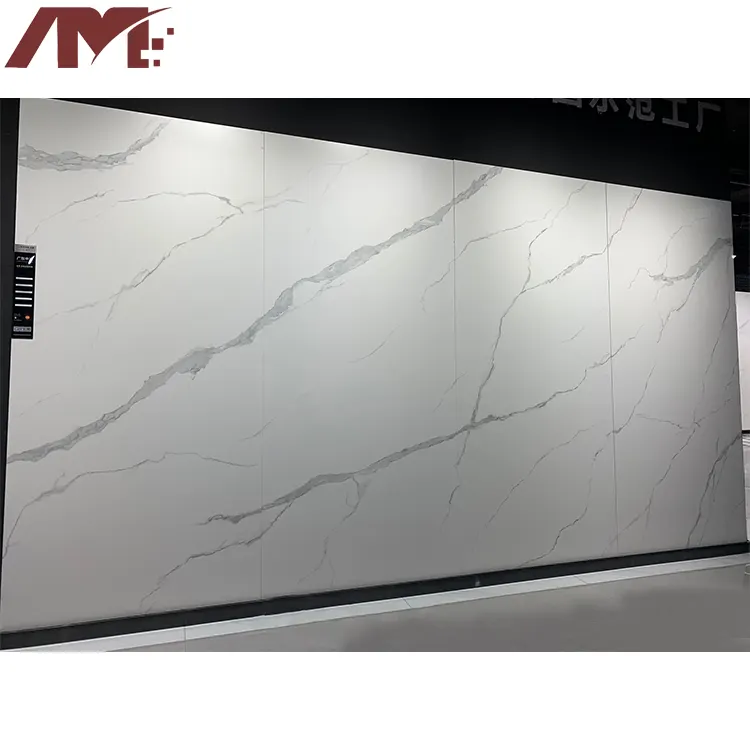 Carrara Polished Sintered Stone Slab 300x120mm